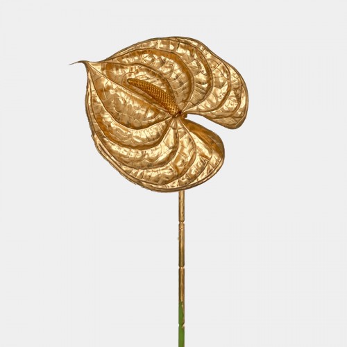 Artificial Anthurium - Gold (Per Stem)