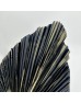 Cattail Leaf Fan - Black (2 Stems)