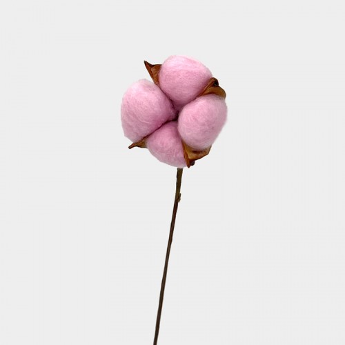 Cotton Flower 1H - Pink (Per Stem) Cotton Flower 1H - Pink (Per Stem)